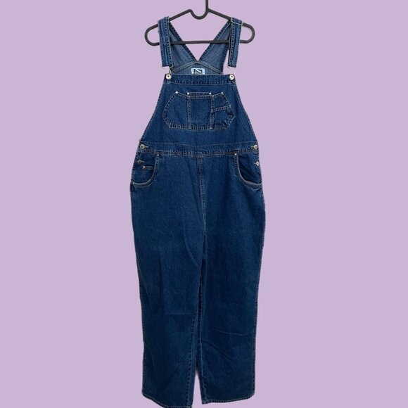 vintage 90s denim plus size preppy western jean overalls - Picture 2 of 8